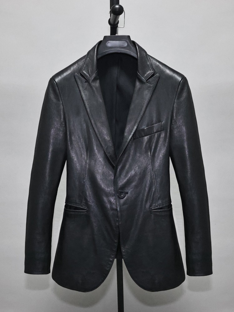 Slim Fit Effen Kleur Heren Kan - Leather Work Jacket Mens recensie en prijs