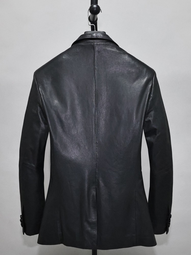 Slim Fit Effen Kleur Heren Kan - Leather Work Jacket Mens recensie en prijs
