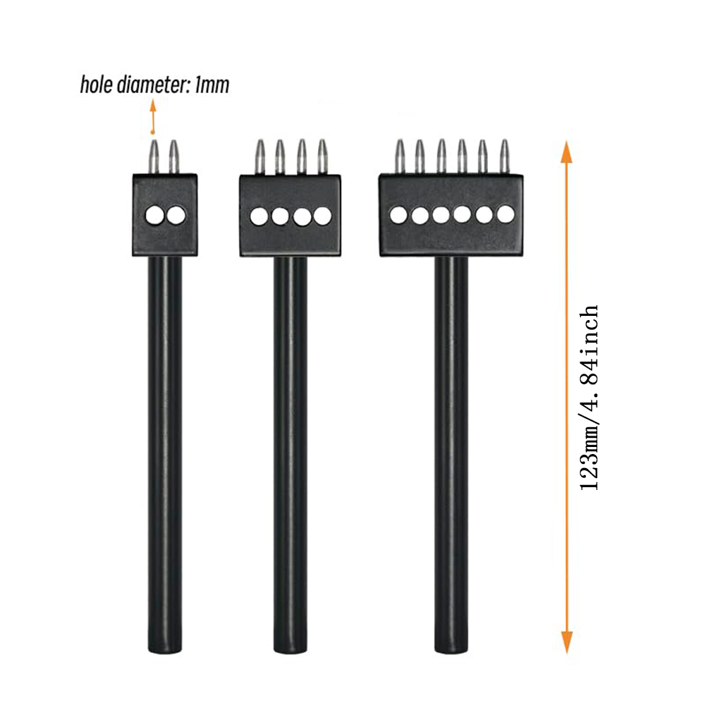 Zwarte Prong Punch Tool Set 3  - Leather Punch Revolving recensie en prijs