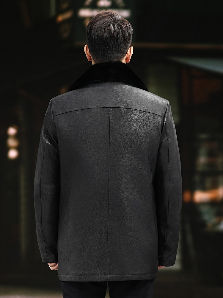 Luxe Mannen Winter Echte Nerts - Leather Work Jacket Mens recensie en prijs