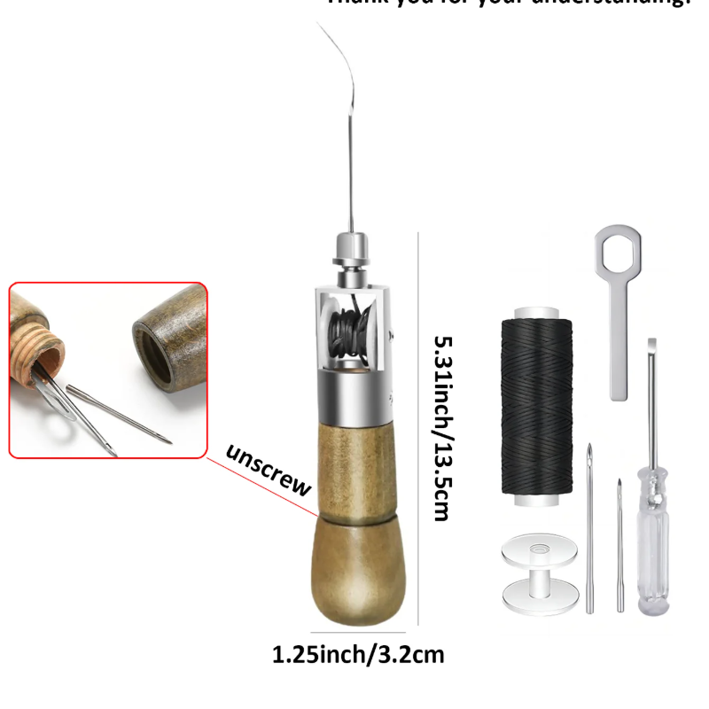 Professionele lederen naaiset, - Leatherwork Needles recensie en prijs
