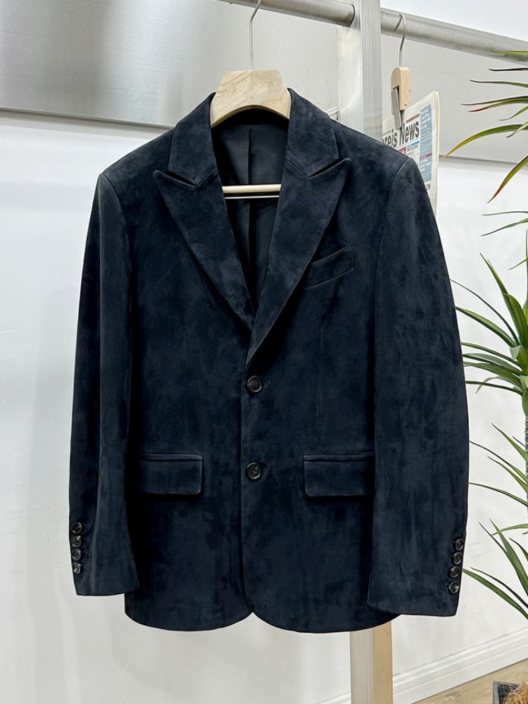Vintage suède schapenvacht ele - Leather Work Jacket Mens recensie en prijs
