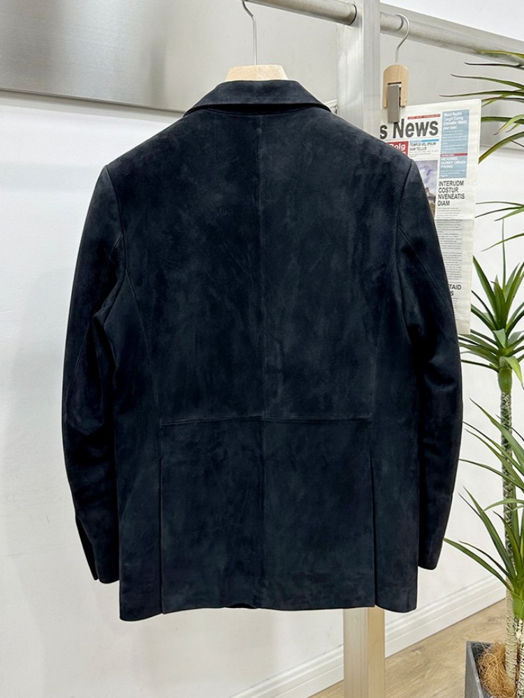 Vintage suède schapenvacht ele - Leather Work Jacket Mens recensie en prijs