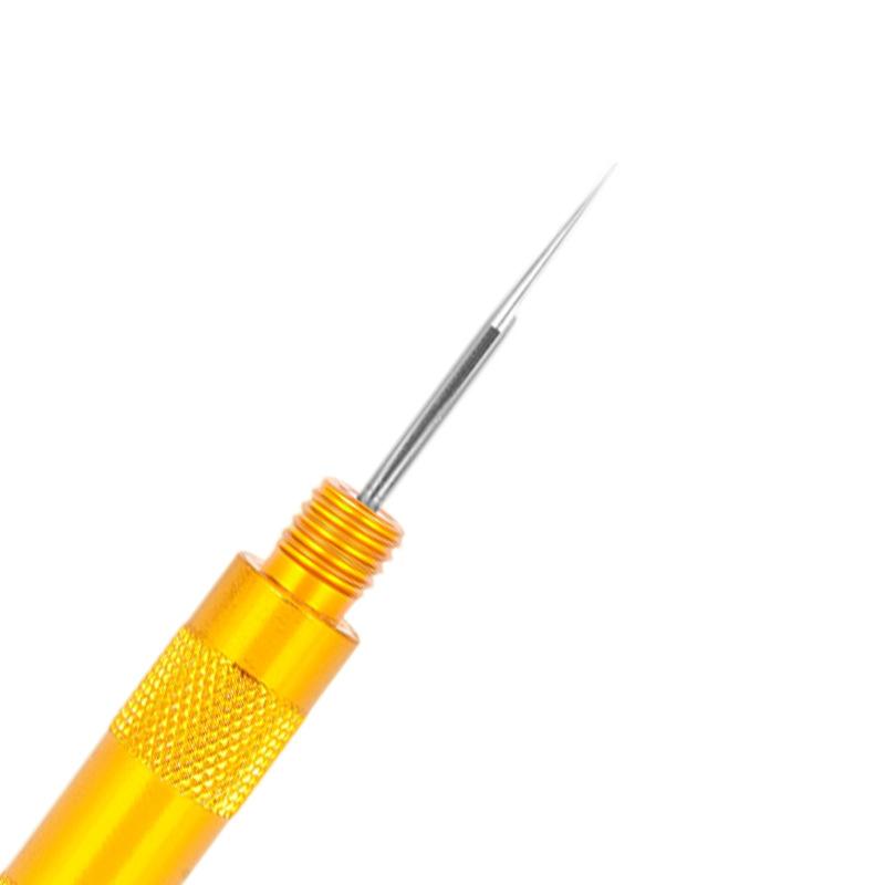 Mini lederen naaipriem gereeds - Leatherwork Needles recensie en prijs