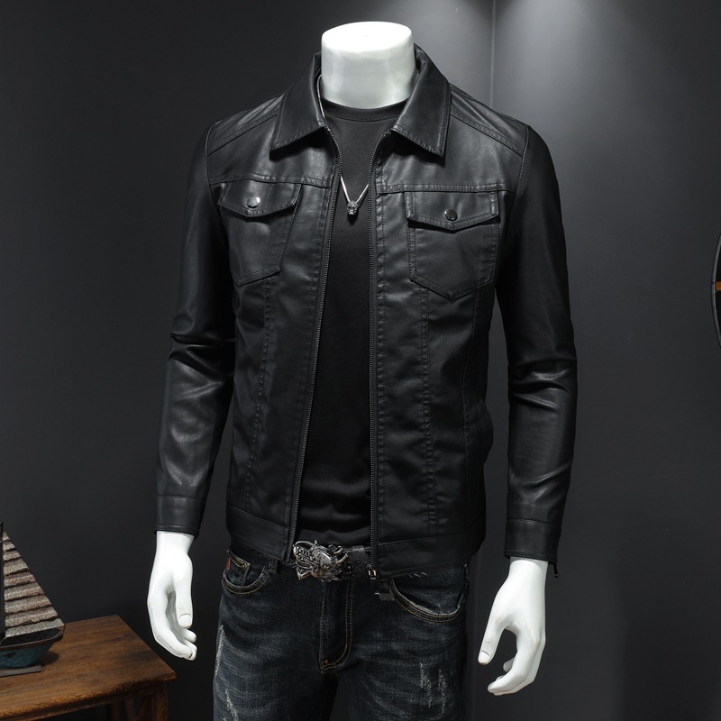 Leren jas voor heren met rever - Leather Work Jacket Mens recensie en prijs