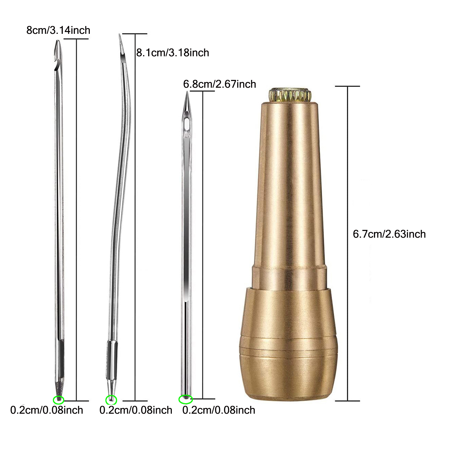Lederen naaiset DIY lederen na - Leatherwork Needles recensie en prijs