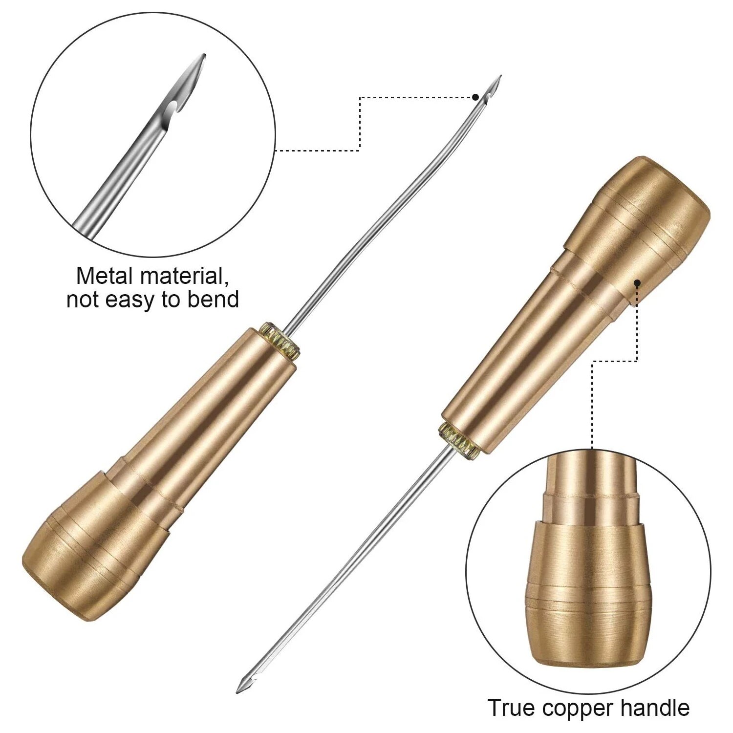 Lederen naaiset DIY lederen na - Leatherwork Needles recensie en prijs
