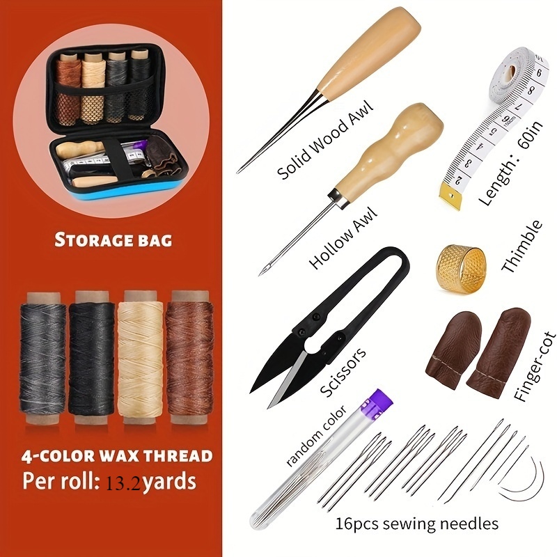 Leren naaiset, leren reparatie - Leatherwork Needles recensie en prijs