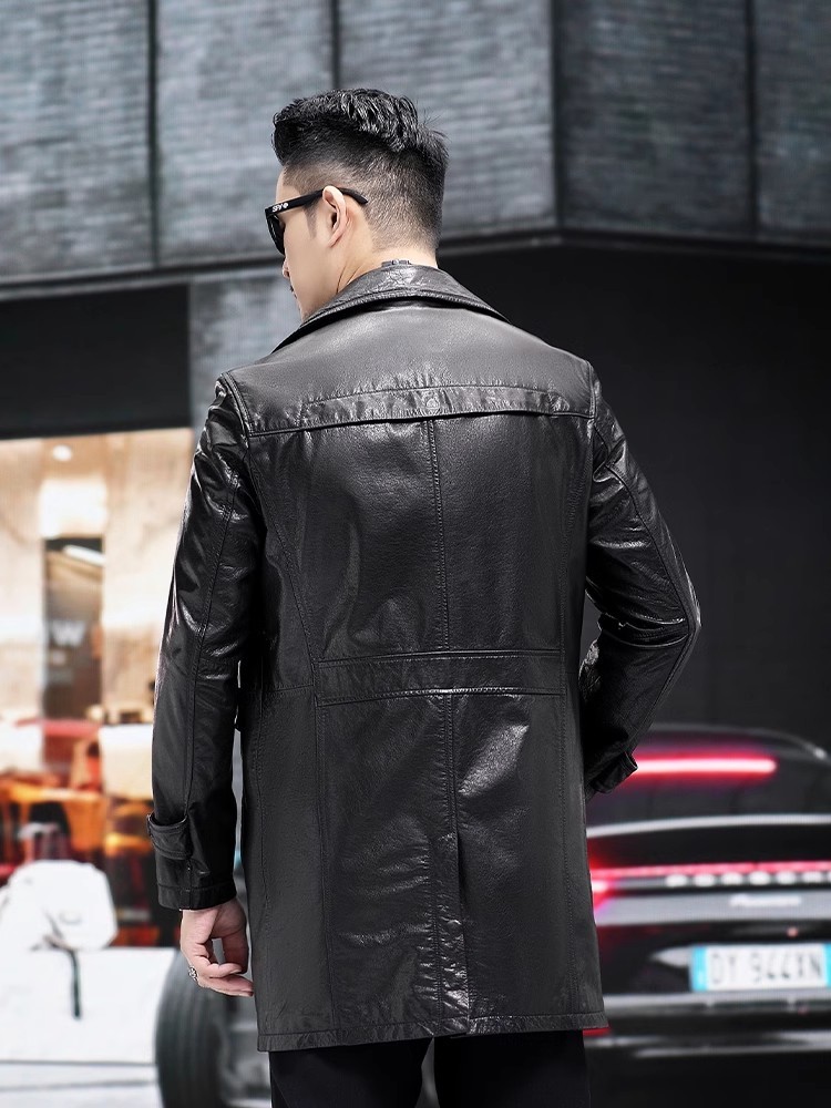 Luxe heren zakelijk werk slim  - Leather Work Jacket Mens recensie en prijs