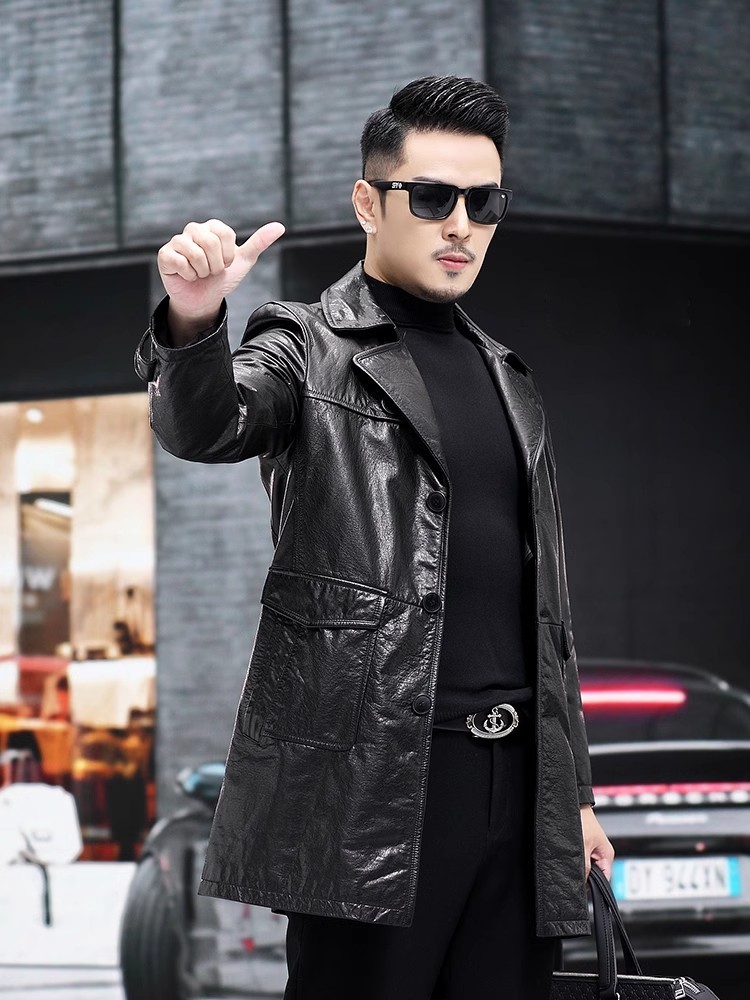 Luxe heren zakelijk werk slim  - Leather Work Jacket Mens recensie en prijs