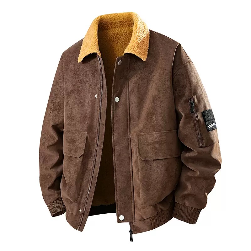 Heren Retro Verdikte Warme PU  - Leather Work Jacket Mens recensie en prijs