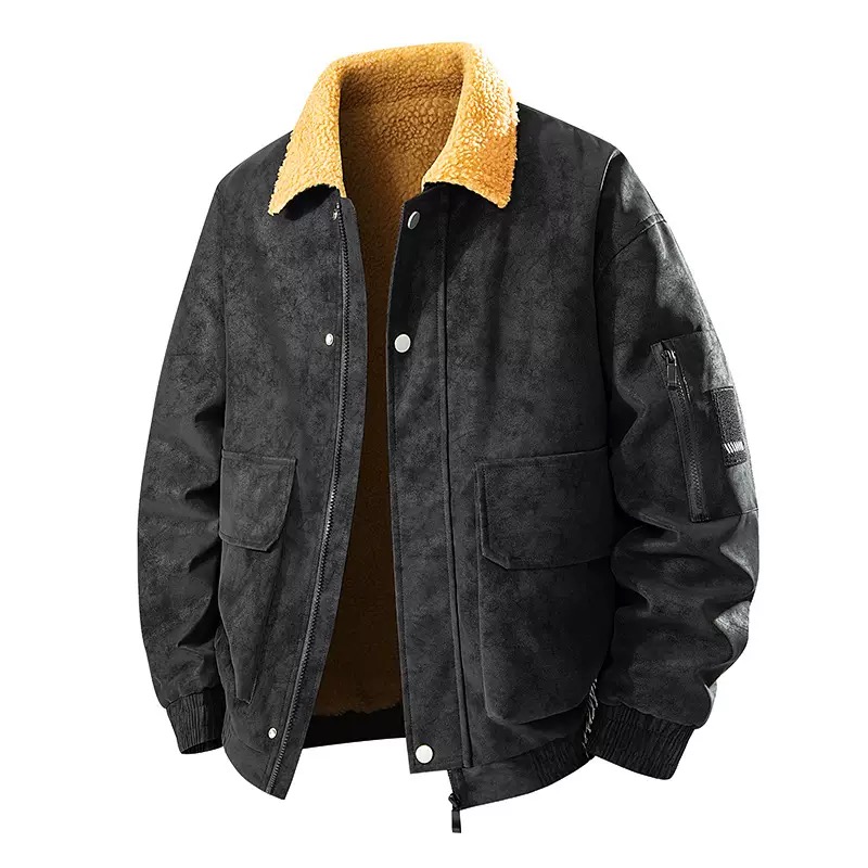 Heren Retro Verdikte Warme PU  - Leather Work Jacket Mens recensie en prijs