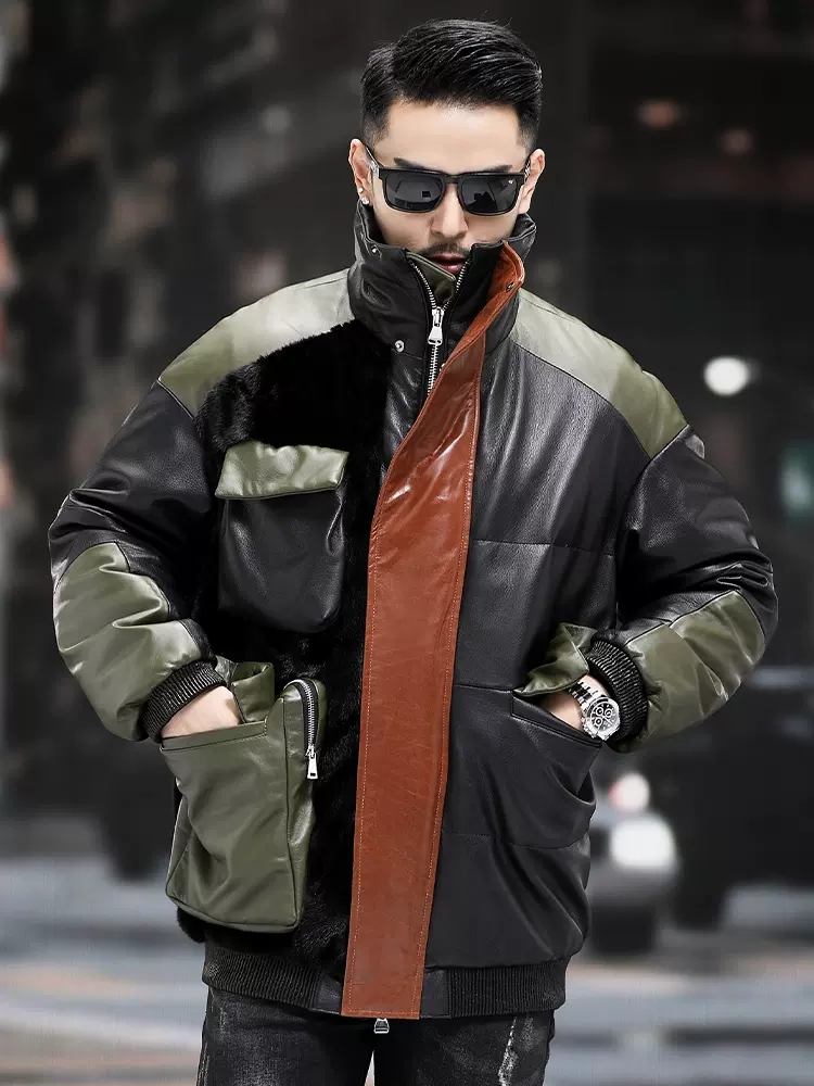 Grote Zakken Werk Donsjack Man - Leather Work Jacket Mens recensie en prijs