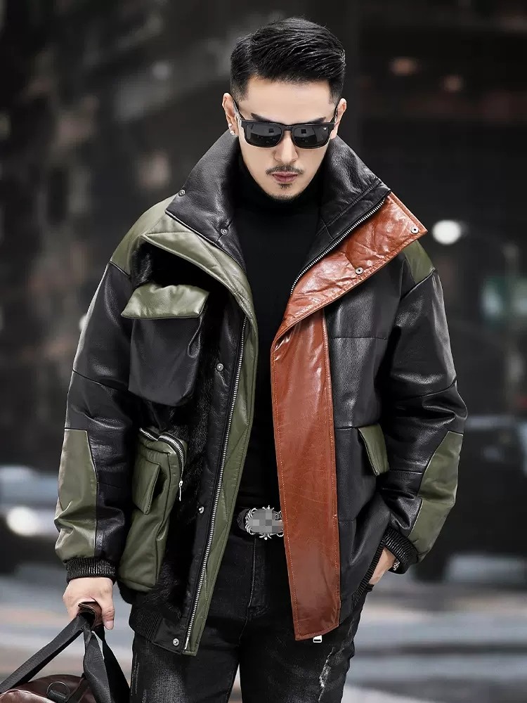 Grote Zakken Werk Donsjack Man - Leather Work Jacket Mens recensie en prijs