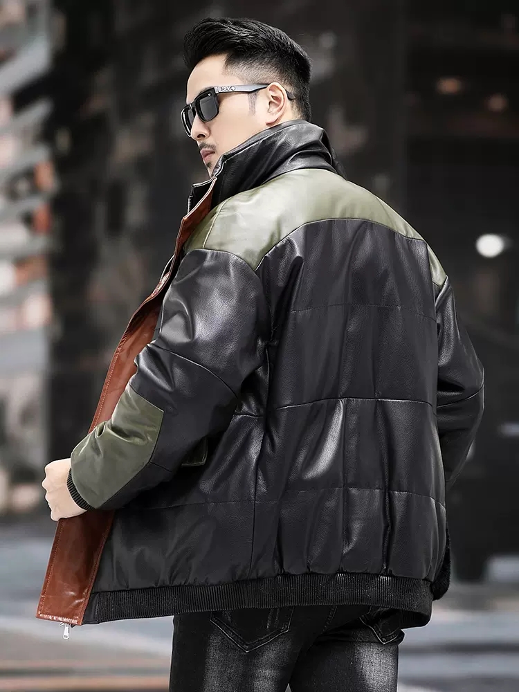 Grote Zakken Werk Donsjack Man - Leather Work Jacket Mens recensie en prijs